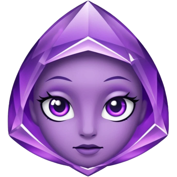 amethytst with eyes cartoon emoji