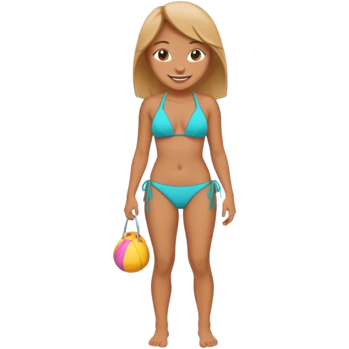 Sexy full body girl in bikini emoji