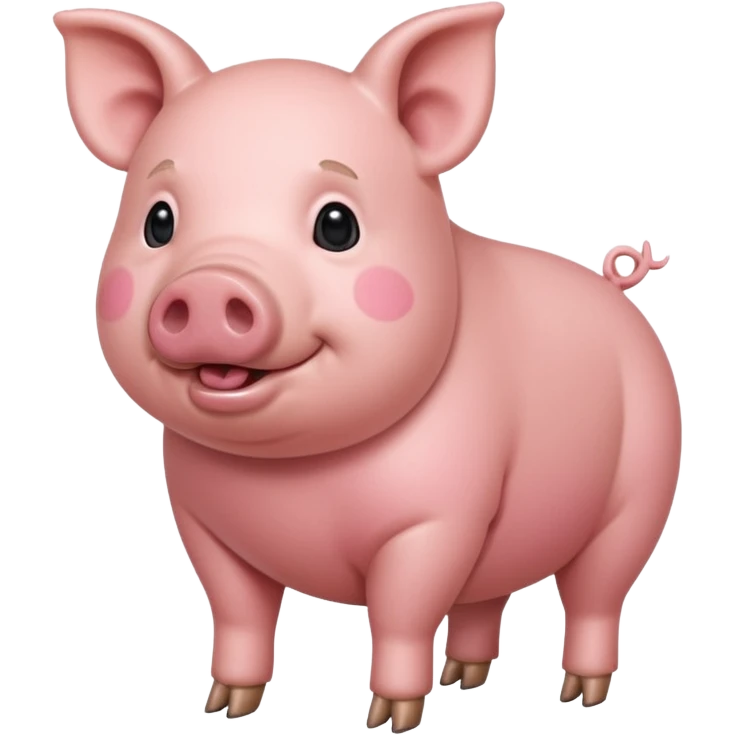 High resolution of  full body A pig emoji