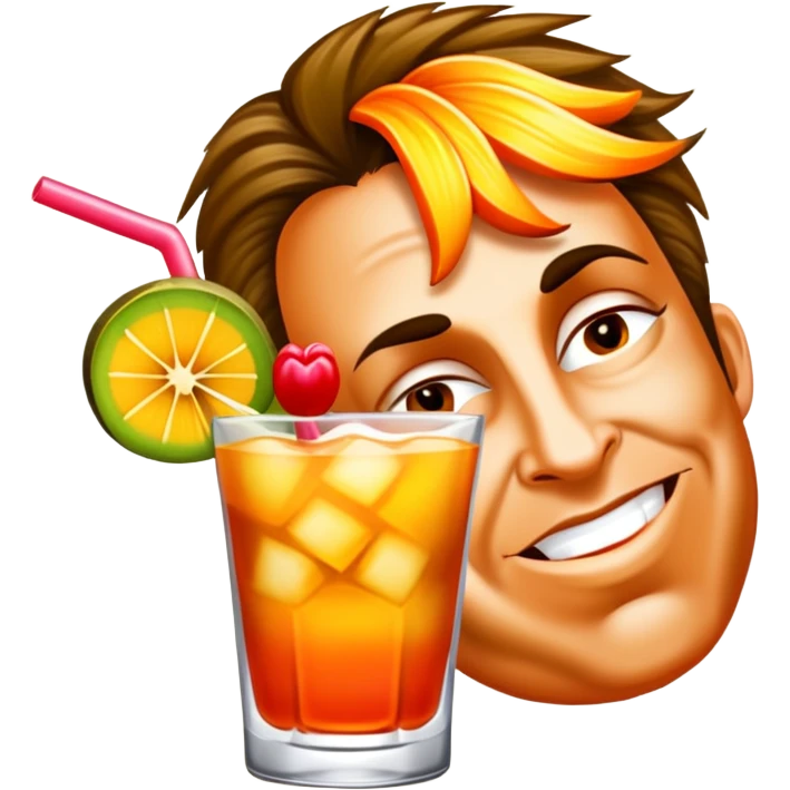Drinking mai tai emoji