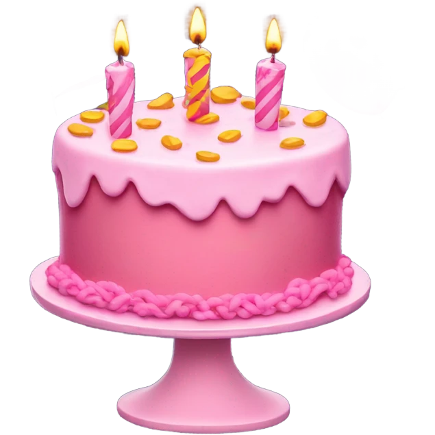 pink birthday emoji