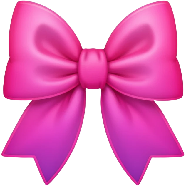 create an emoji for bow in neon pink color add outline in dark pink and colours should be gradient with bright neon emoji