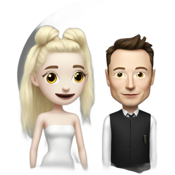 Grimes and Elon musk emoji