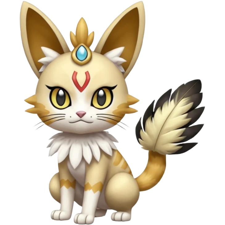Meloetta-Meowth-Gatomon-Trico-Pokémon-Fakémon-fusion-hybrid-creature emoji