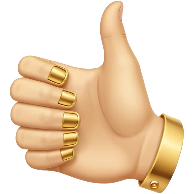 thumbs up with a gold ring emoji