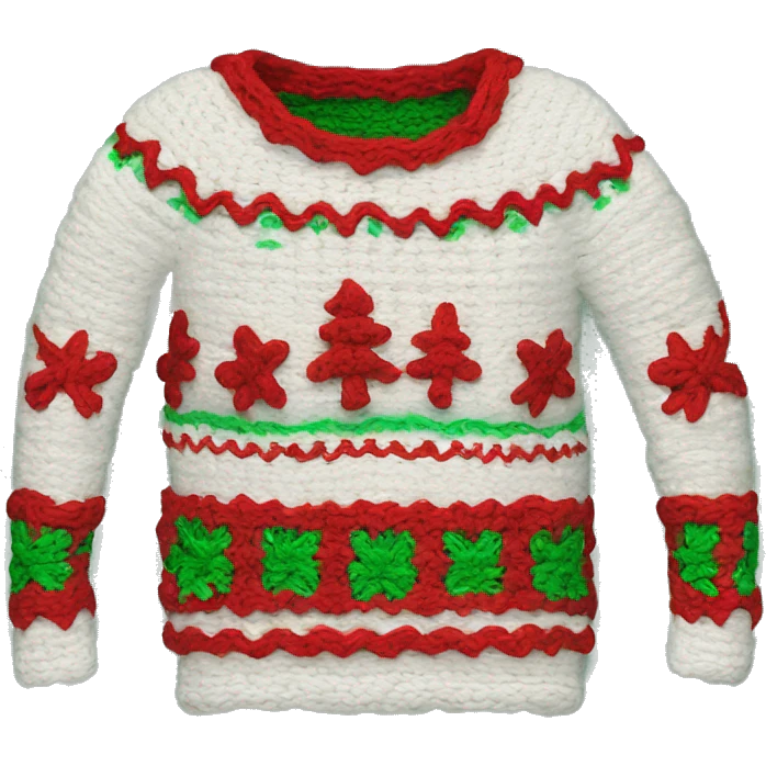  crochet christmas sweater emoji