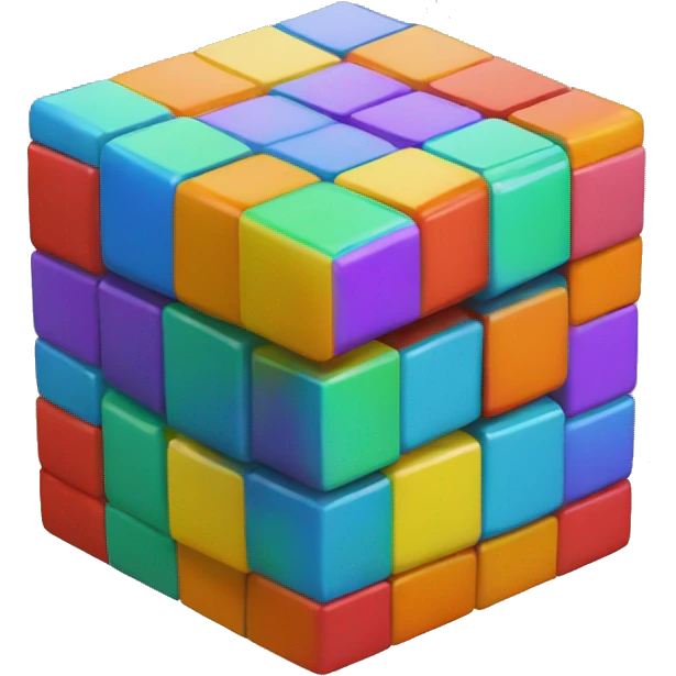 a perfect rubix cube with completed sides emoji