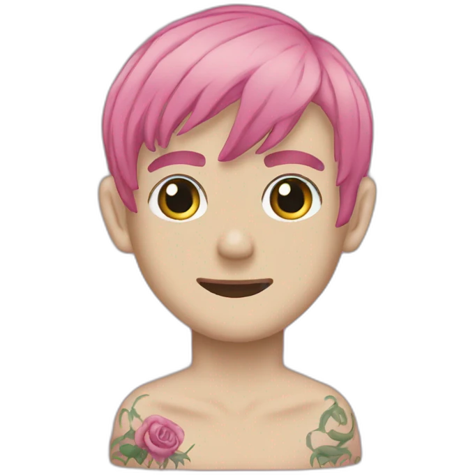 Lil Peep tatooed emoji