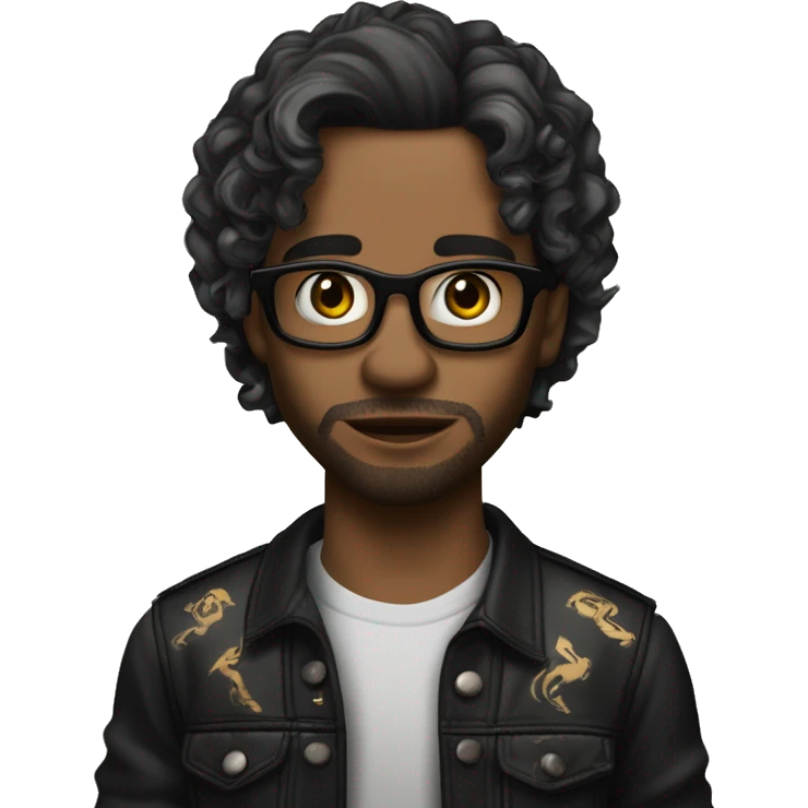 Crea a un cantante un poco moreno ,cabello negro ,con tatuajes en la cara,uno de su tatuaje más característico son dos alas en su cachetes de un lado son unas alas de diablo y en la otra parte son alas de ángel emoji