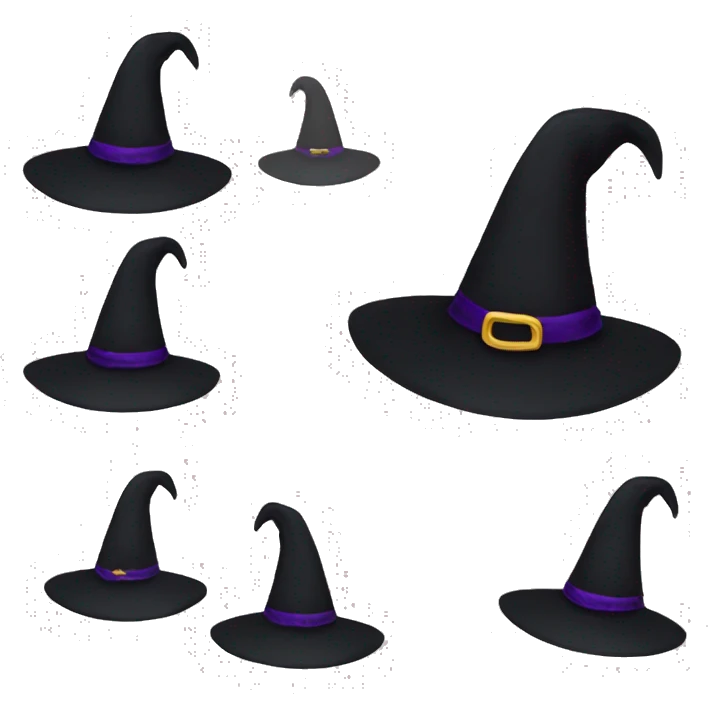 black witch hat emoji