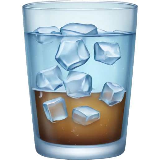Glass of ice water emoji