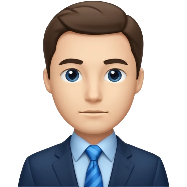 guy with suit and blue tie emoji
