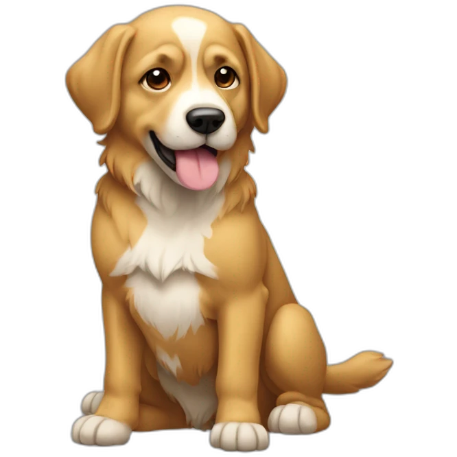 Chien sur ours emoji