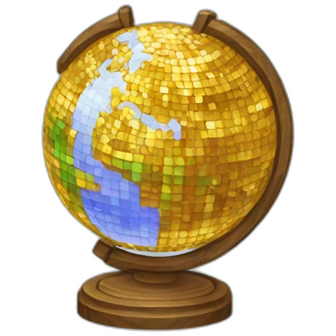 cristal globe pixel art emoji