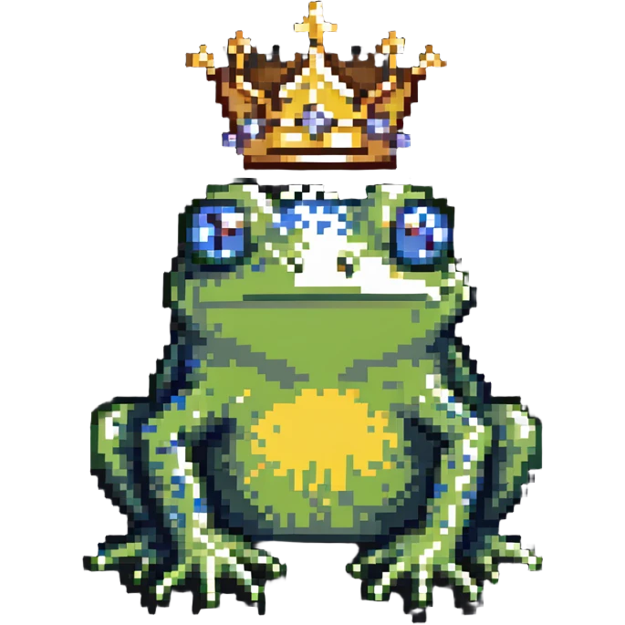 crowned frog emoji