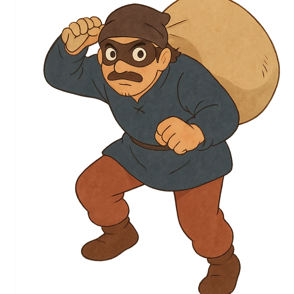 ghibli style thief character emoji