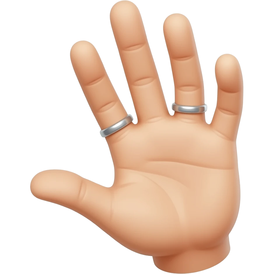 A hand with the middle and ring finger sticking out emoji
