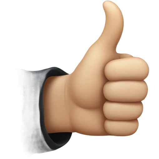 thumb up, english gothic magical style emoji