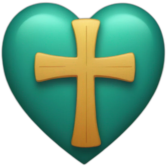 Cross on heart  emoji