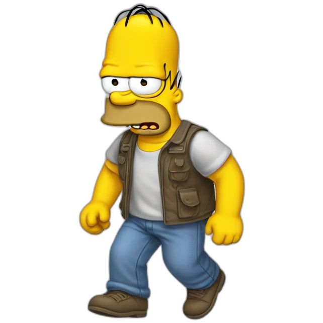 Hommer simpson qui travaille emoji