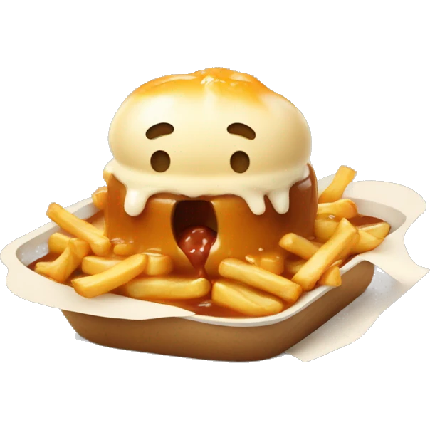 Poutine qui mange de la poutine emoji