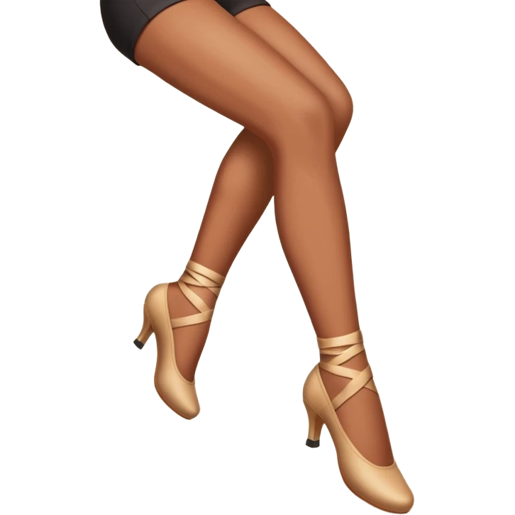 dancing legs with musical notes around emoji