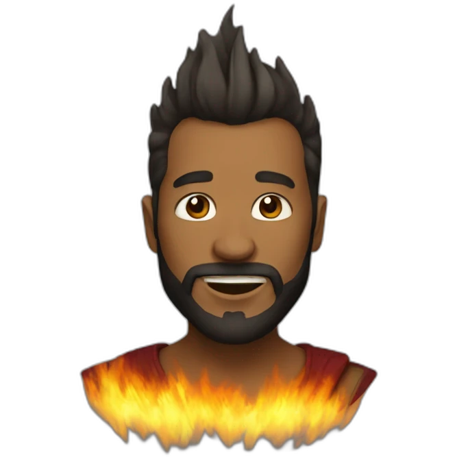 kery king with a fire beard emoji