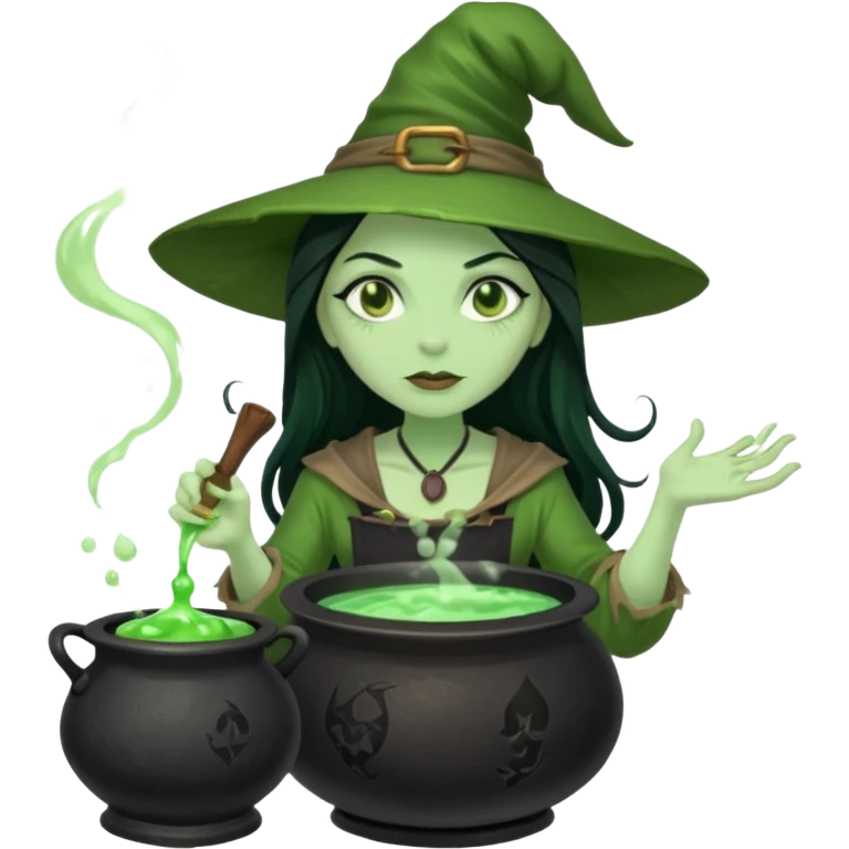 green witch cooking potion emoji