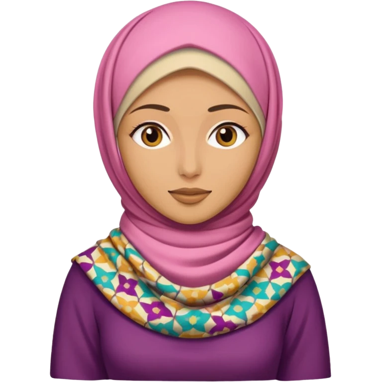 Голая девушка в полный рост в хиджабе emoji