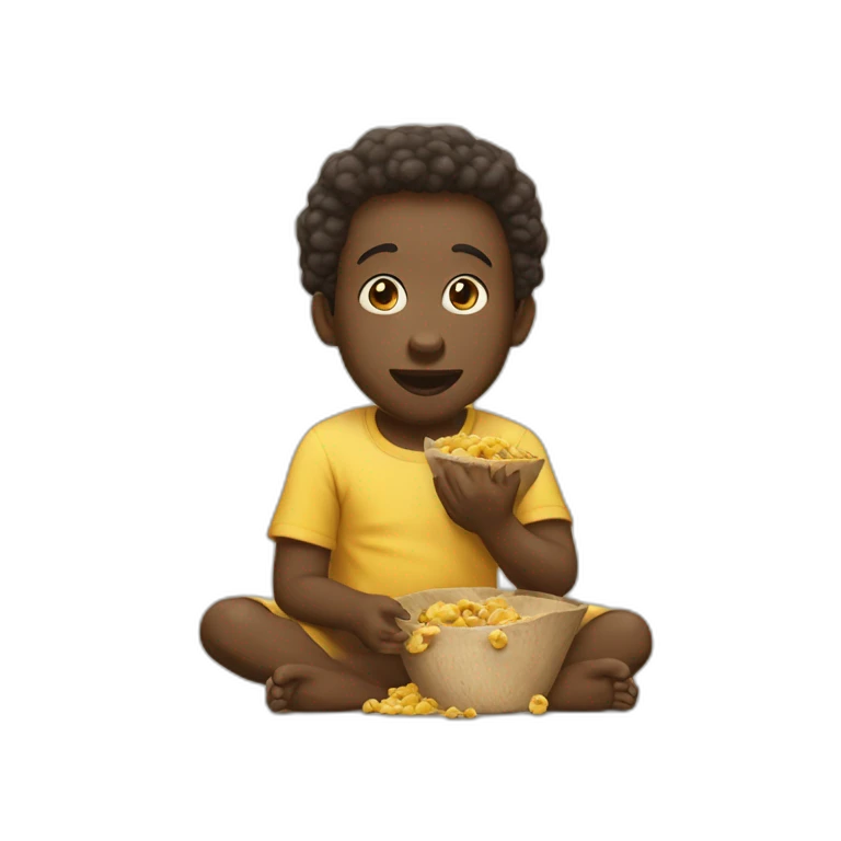 Un africain qui mange du caca emoji