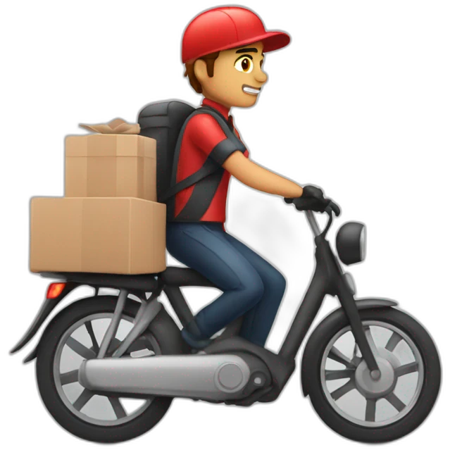 zomato delivery boy on bike emoji
