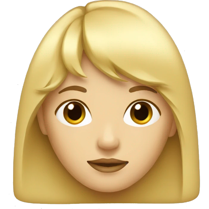 Blonde woman with bangs emoji