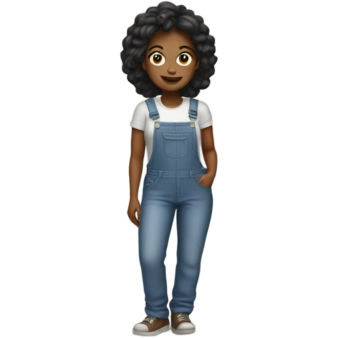 Cool mom in overalls emoji