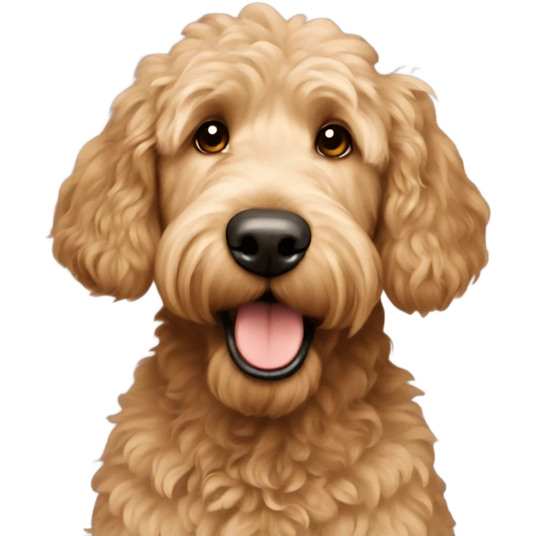 Light brown golden doodle emoji