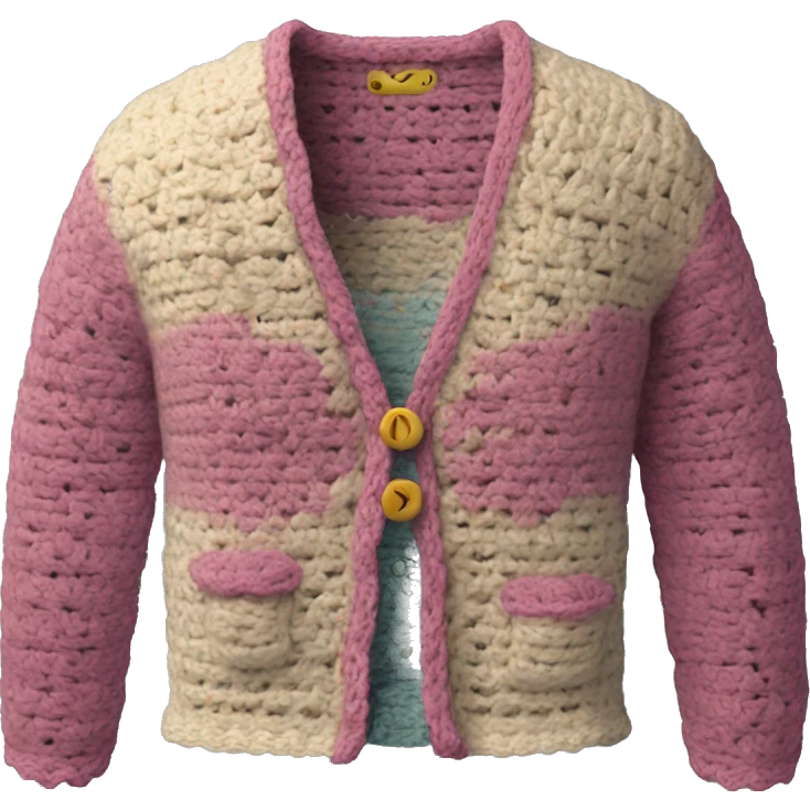 crochet cardigan emoji
