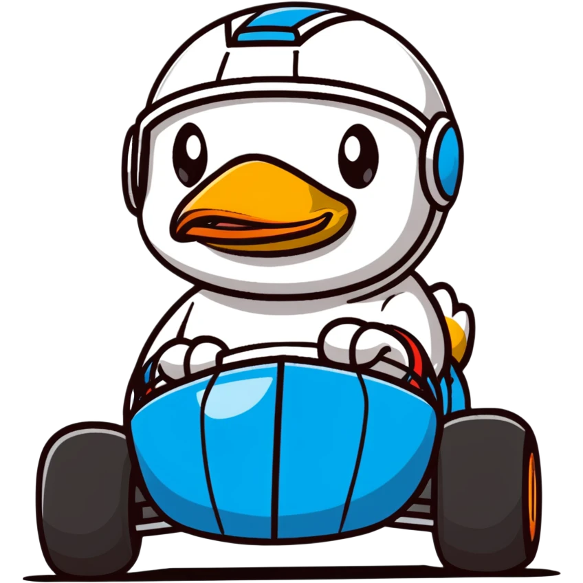 cartoon duck for a duck race emoji