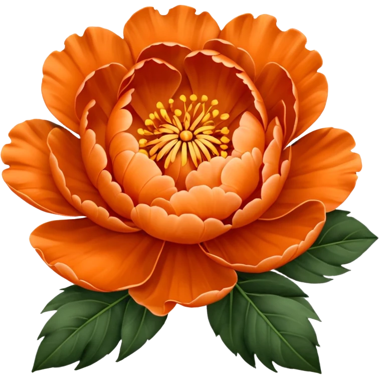 Orange peonies emoji