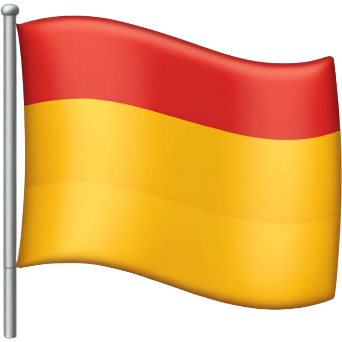 🇨🇴 similar flag with yellow 50% and red 50% 2 strip emoji