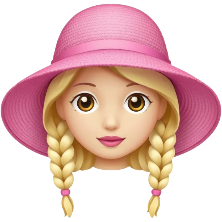 pink sunhat emoji