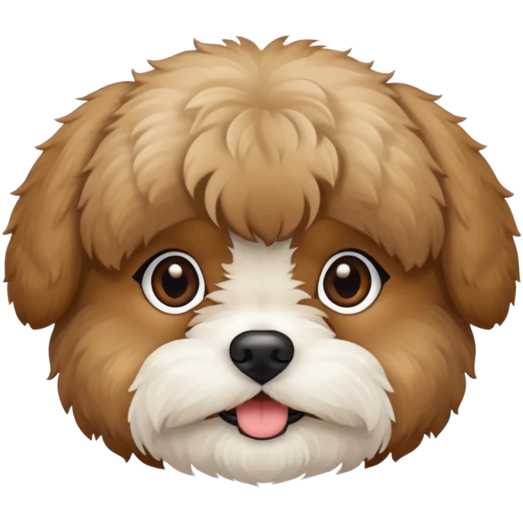 Shihpoo face all tan color, no white emoji