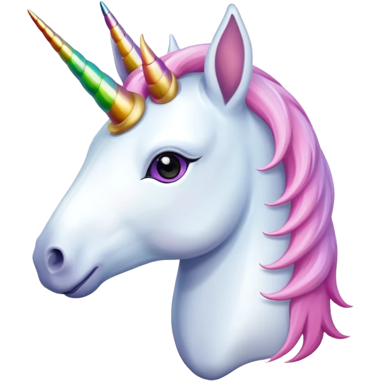 Realistic unicorn emoji