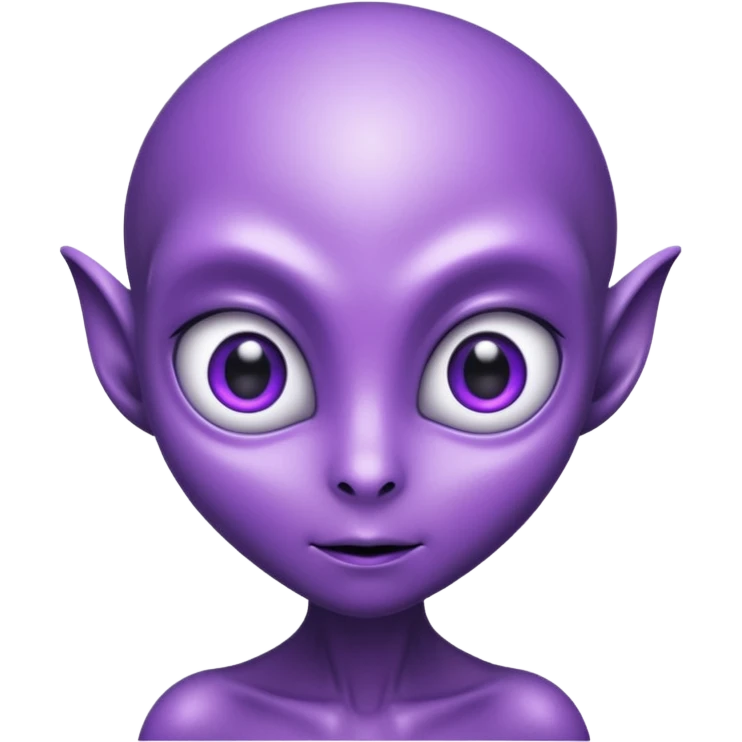 glitter purple alien emoji
