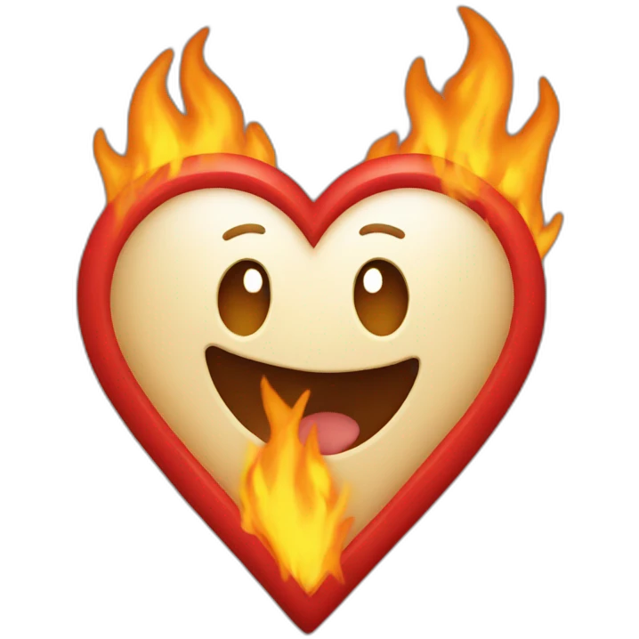 Heart fire emoji