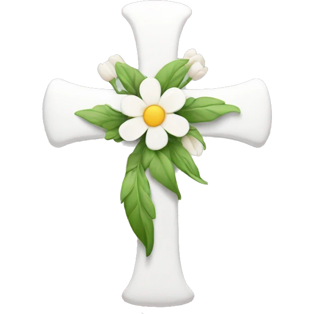 white-cross-with-flowers emoji
