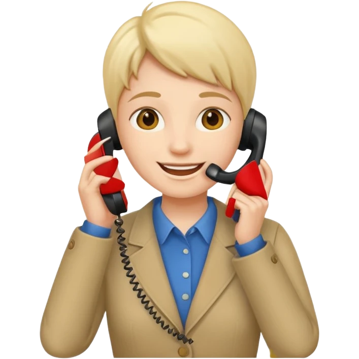 A person is calling on the phone emoji