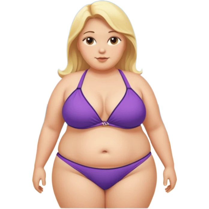 Obese blonde laying on beach  emoji