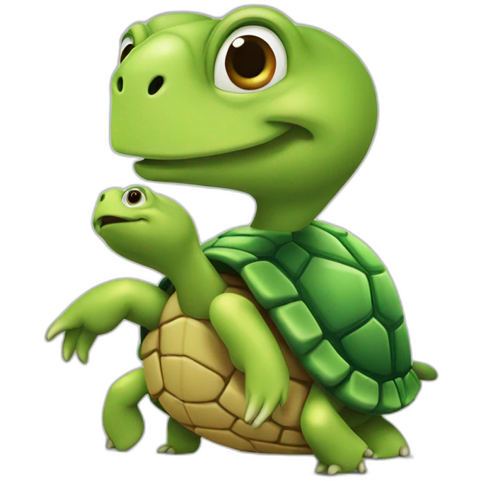 Tortue qui fume emoji