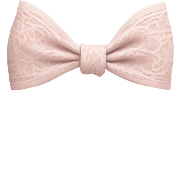 Pale pink lace bow emoji