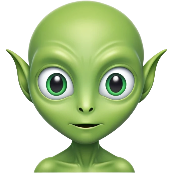 friendly green alien with three eyes emoji