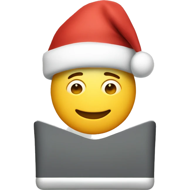Tablet taster with a Christmas hat emoji
